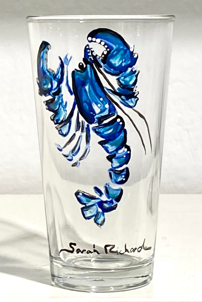 Hand-painted Wine Glass (stemless); non-equine image - Sarah Lynn