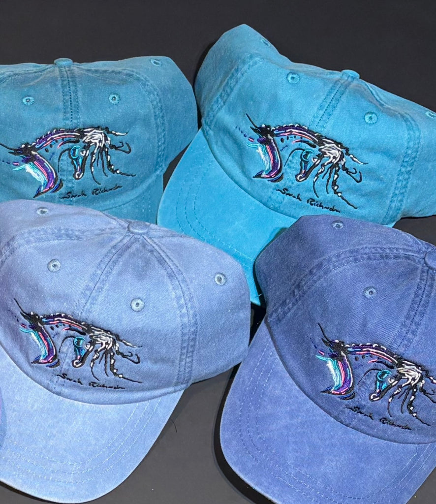 Spanish horse embroidered caps