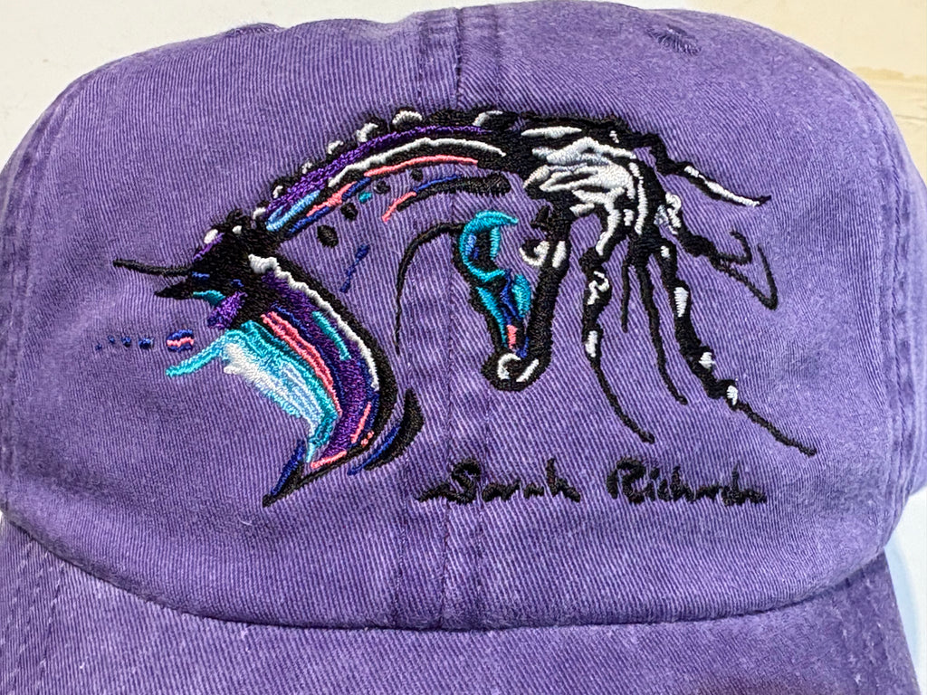 Spanish horse embroidered caps