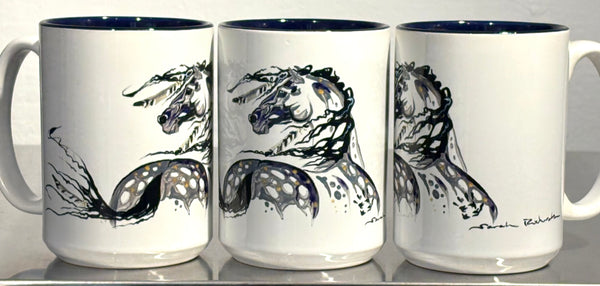 Appaloosa with Feathers coffee mug