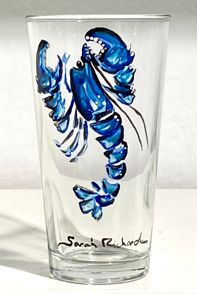Hand-painted Shot Glass; non-equine image
