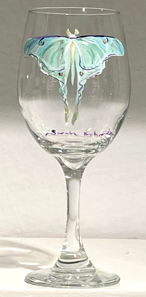 Hand-painted Shot Glass; non-equine image