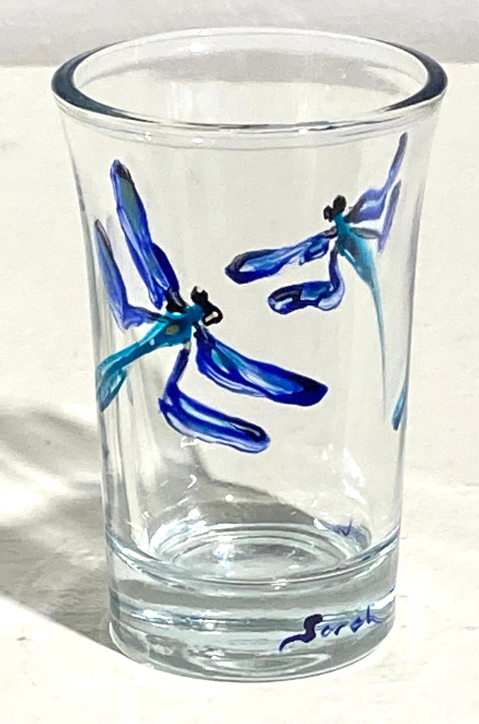 Hand-Painted Martini Glass; non-equine image