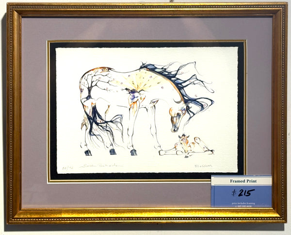 'Blossom' with 23K gold leaf, fully framed
