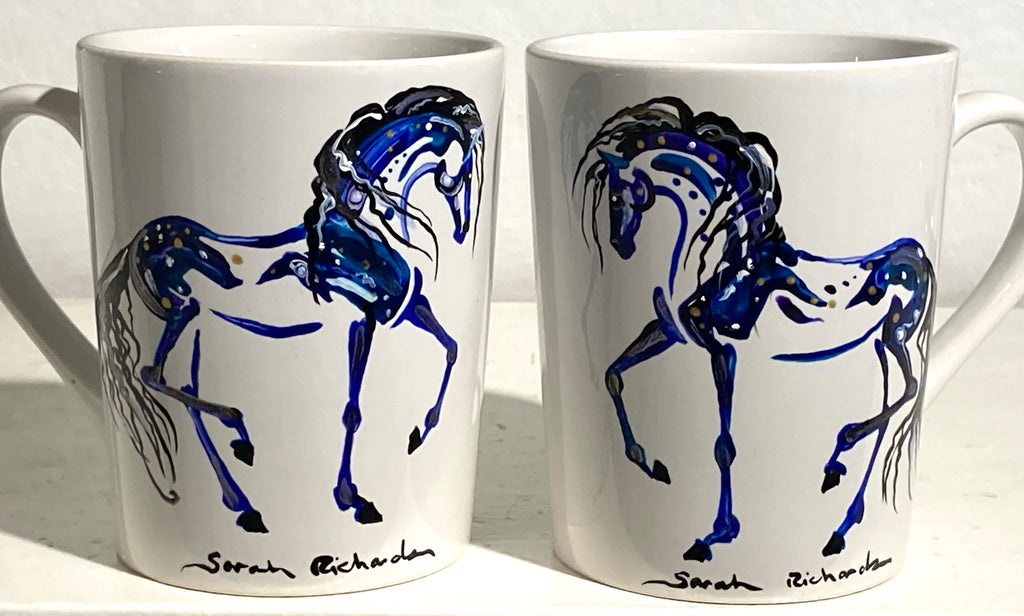 Pair of Equine inspired coffee mugs