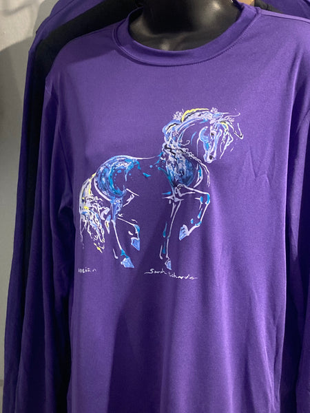 Madeira black or purple athletic long sleeve shirt UNISEX