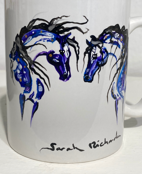 Hand-painted Coffee Mug; Equine image