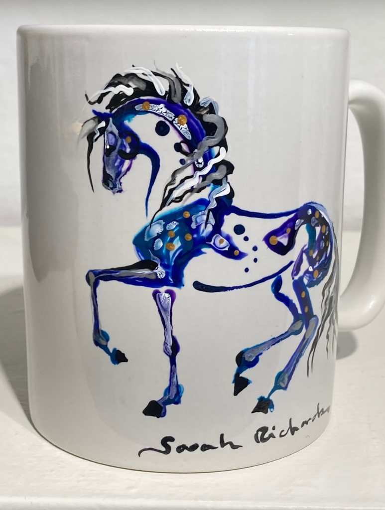 Hand-painted Coffee Mug; Equine image