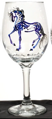 Elegant Friesian Horse Stemless Wine Glasses - Classy Equine