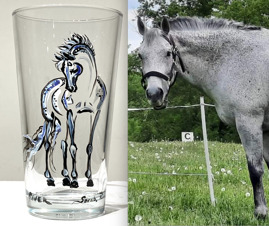 Custom/Your horse on wine glass or coffee mug etc!