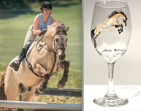 custom/Your horse on wine glass or coffee mug etc!