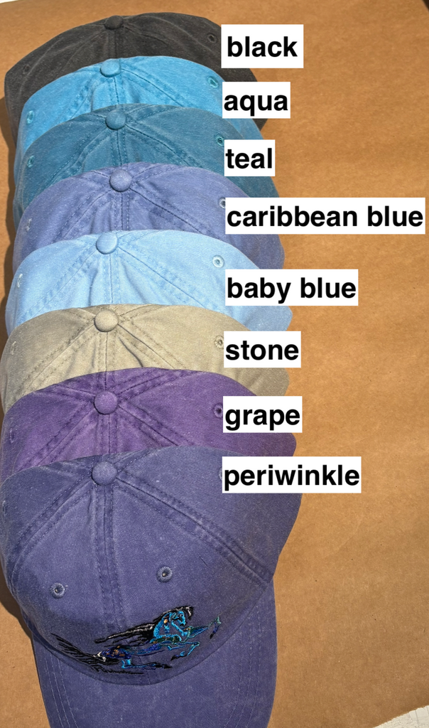 Galloping horse embroidered caps