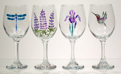 best paint for hand painted wine glasses hand-painted stemmed Wine glasses, non-equine image